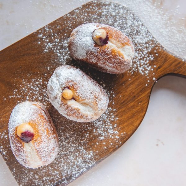 Blackberry, Apple and Madagascan Custard Doughnut