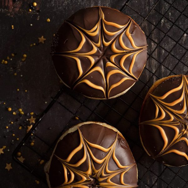 Belgian Chocolate & Orange Web Doughnut