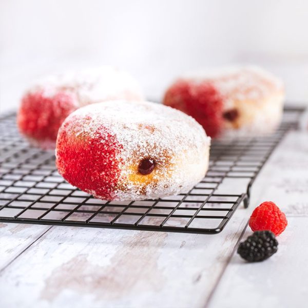 Vegan Mixed Berry Jam Doughnut