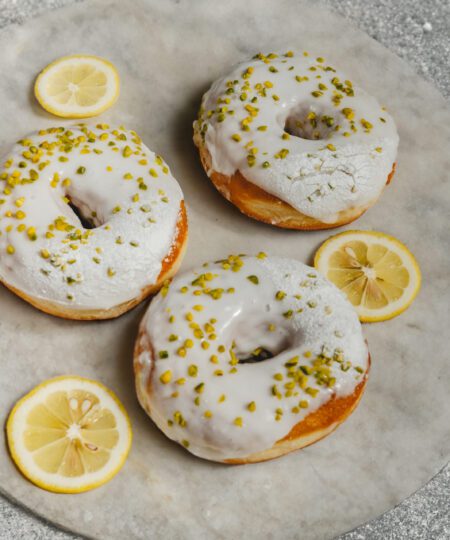 Sicilian Lemon & Pistachio Ring Doughnut (ve)